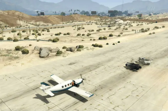 Самолет в миссии The Prison Break в GTA Online