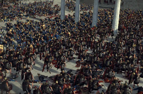 Бой на площади в Total War Attila