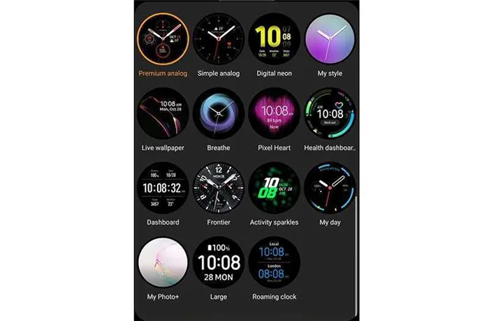 Samsung Galaxy Watch Active 2 циферблаты