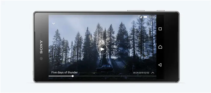 Видео на Sony Xperia Z5