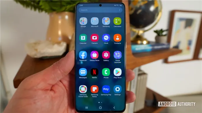 Как сделать снимок экрана смартфона Samsung Galaxy S20