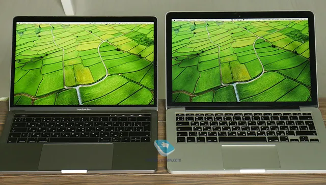 Сравнение MacBook Pro Retina 13 2017 года и 2014 года