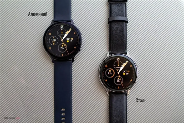 Сравнение стальной и алюминиевой версий Galaxy WatchActive2