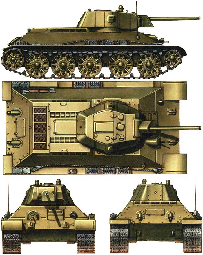 Т-34 1942 года с разных ракурсов