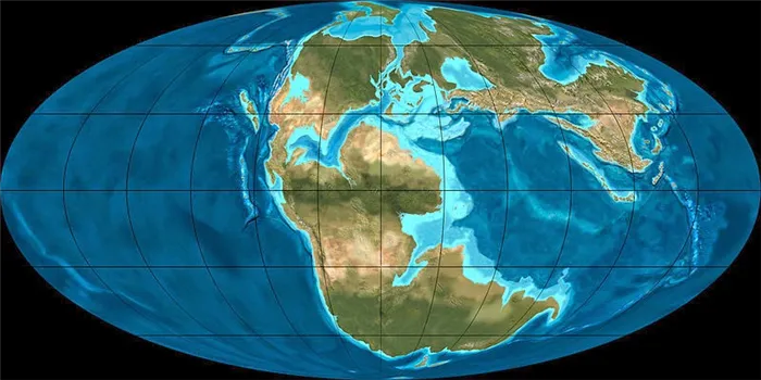 Форма Юрского континента