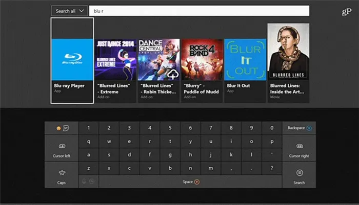 Установите приложение проигрывателя Blu-ray на консоль Xbox