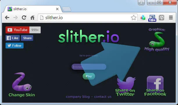 Снижение системных требований графики в Slither.io
