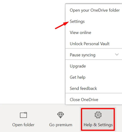 Ошибка OneDrive 0x8007016A - Настройки
