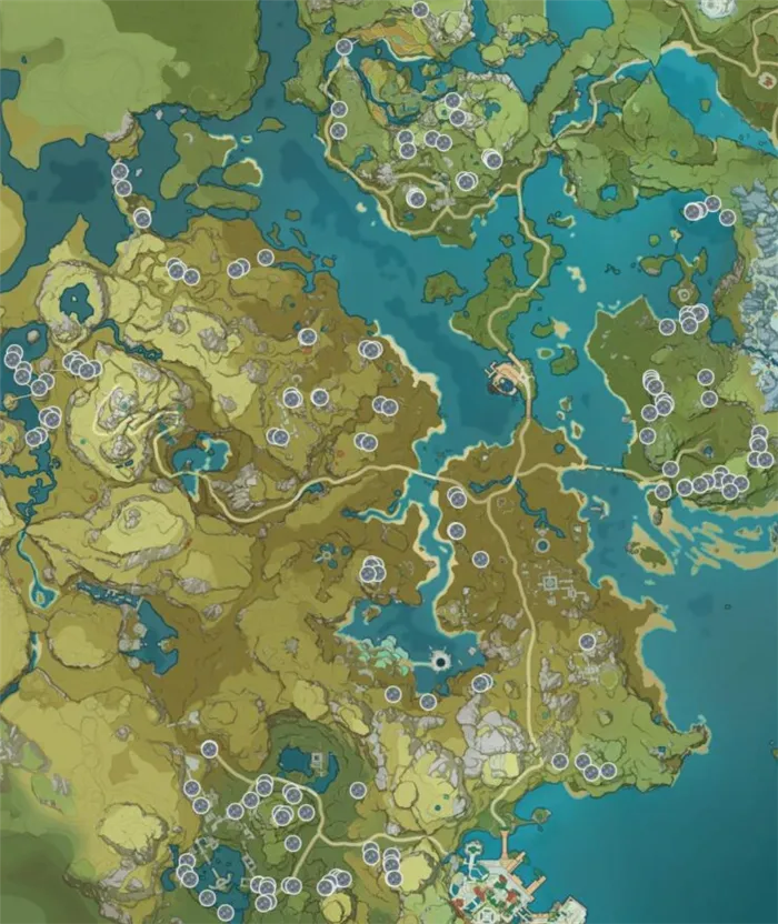 Где на карте найти Стеклянные Колокольчики в Genshin Impact (Геншин Импакт)