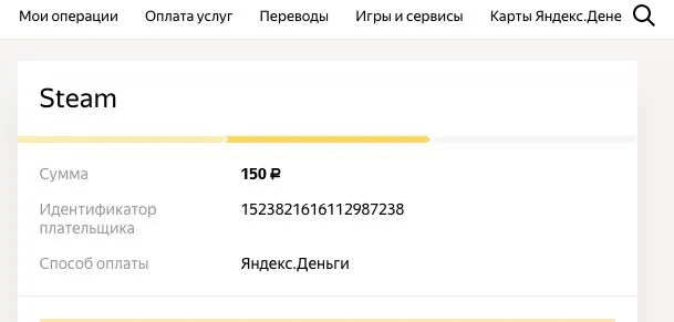 Выписка Яндекса