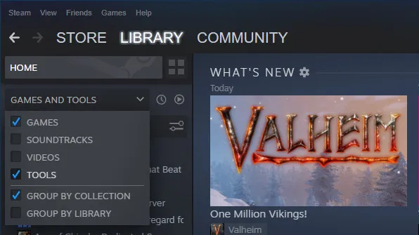 библиотека Steam выделенного сервера valheim