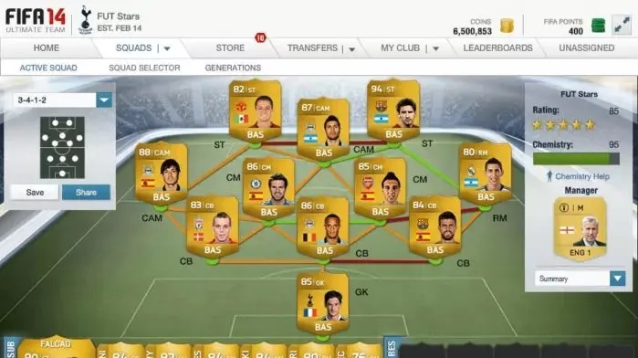 Ultimate Team в FIFA 14