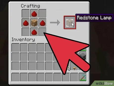 Изображение с названием Make a Redstone Lamp in Minecraft Step 4