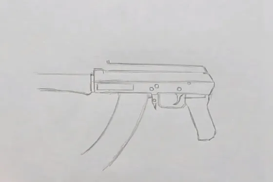 Как рисовать оружие и ножи из CS:GO поэтапно, рисуем скины из кс го карандашом