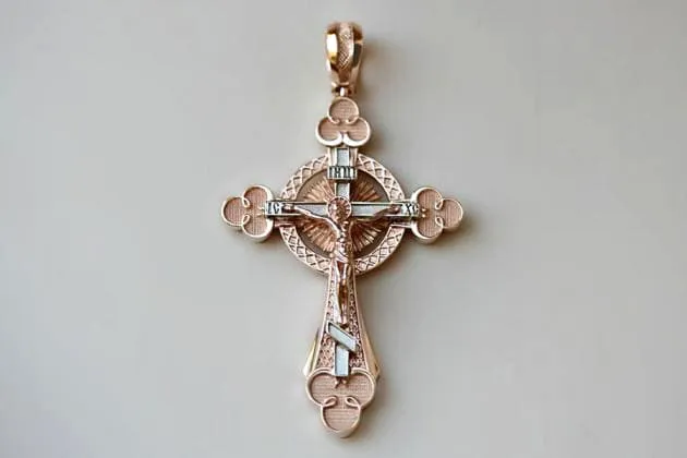 Крест старопечатный «плетеный»