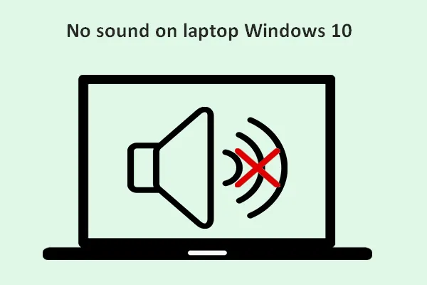 миниатюра ноутбука win10 без звука