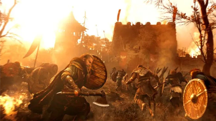 Скриншот набега на поселение из игры Assassin’s Creed Valhalla