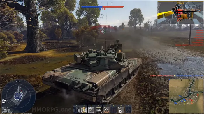 Танк Т-72 в бою